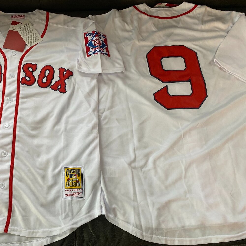 MITCHELL and NESS BOSTON RED SOX TED WILLIAMS JERSEY Sz M,L,XL,2XL New w tags - Picture 7 of 8